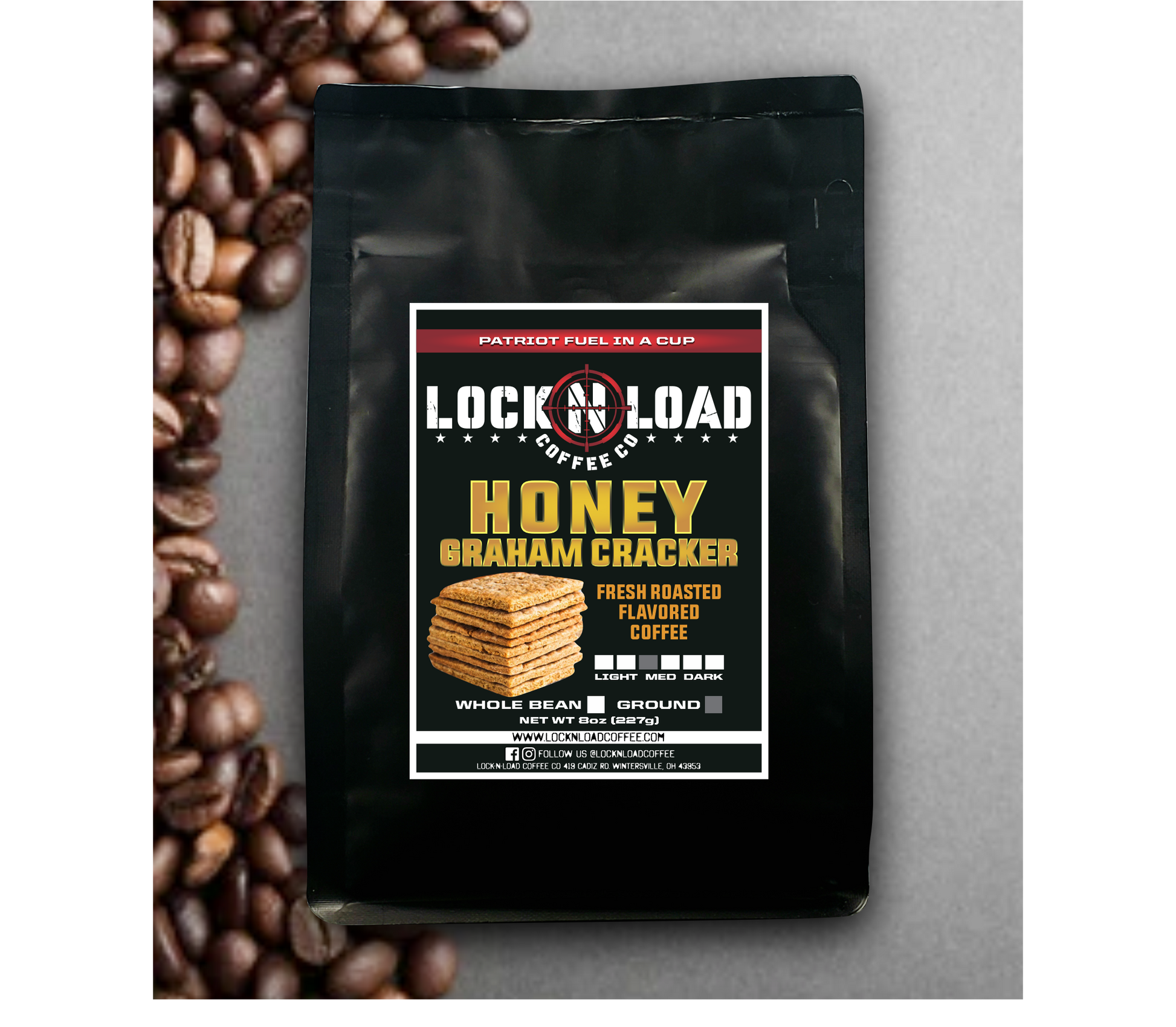 Honey Graham Cracker FLAVORED COFFEE ~ Lock-n-Load Coffee Co