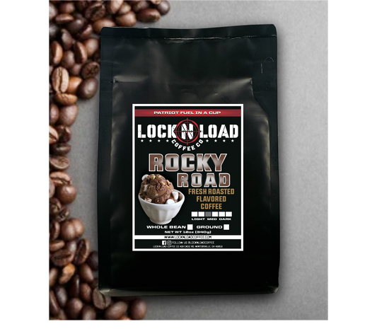 ROCKY ROAD FLAVORED COFFEE ~ Lock-n-Load Coffee Co
